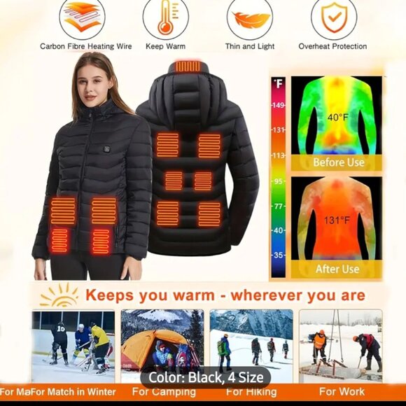 Usb heated puffer coat - Picture 4 of 8
